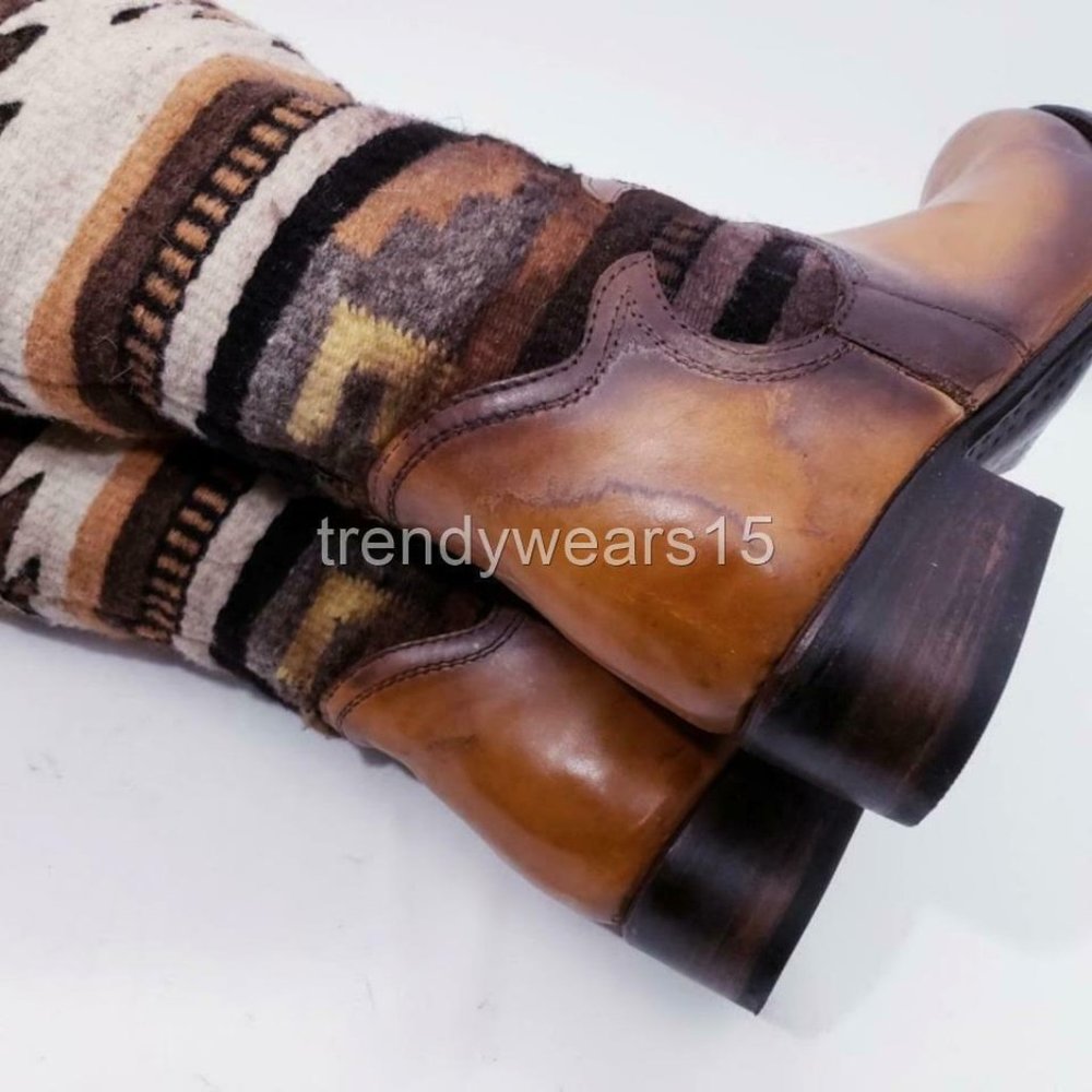 LAST PAIR! FREEBIRD BY STEVEN SUN COGNAC BOOTS - Picture 7 of 8